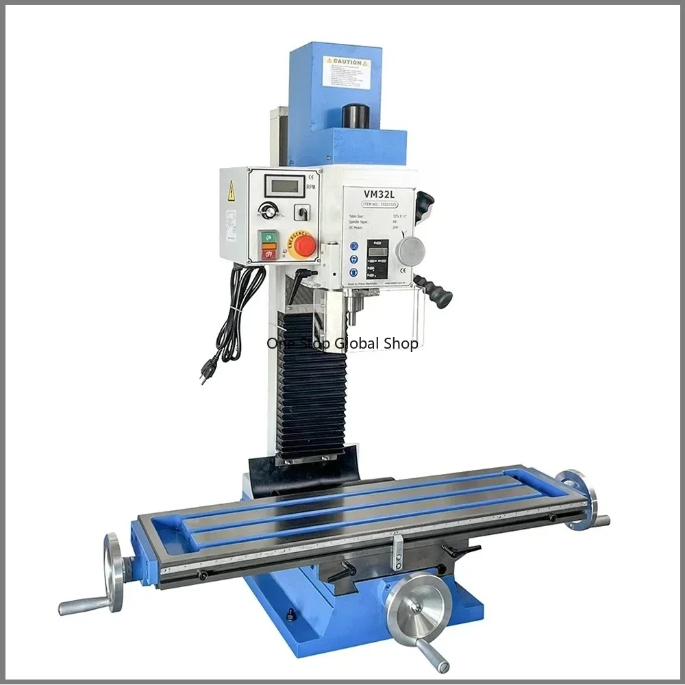 milling machine VM32L milling driling machine variable 100-2250rpm 1500W brushless Mill dril MT3 with milling cutter
