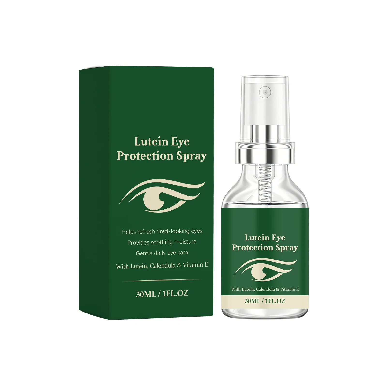 Lutein Eye Care Spray Relieve Fatigue Removal Eyes Discomfort Moisturizing Dryness Cool Calming Office Travel Eye Soothing Spray