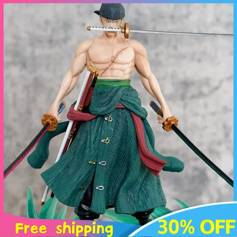 

New 23cm ONE PIECE Anime Peripherals Roronoa Zoro Action Figure Pvc Model Desktop Decoration Collection Festival Gifts Toys Kids