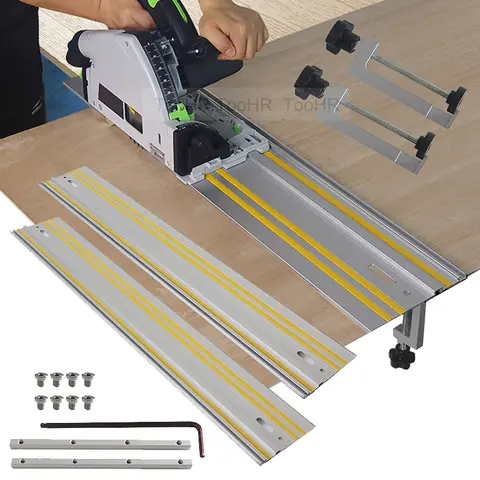 Rail de guidage de scie sur chenilles pour Makita pour Guide de scies sur chenilles Festool pour coupes de déchirure répétablesCoupes droites biseautées optimisées pour le travail du bois