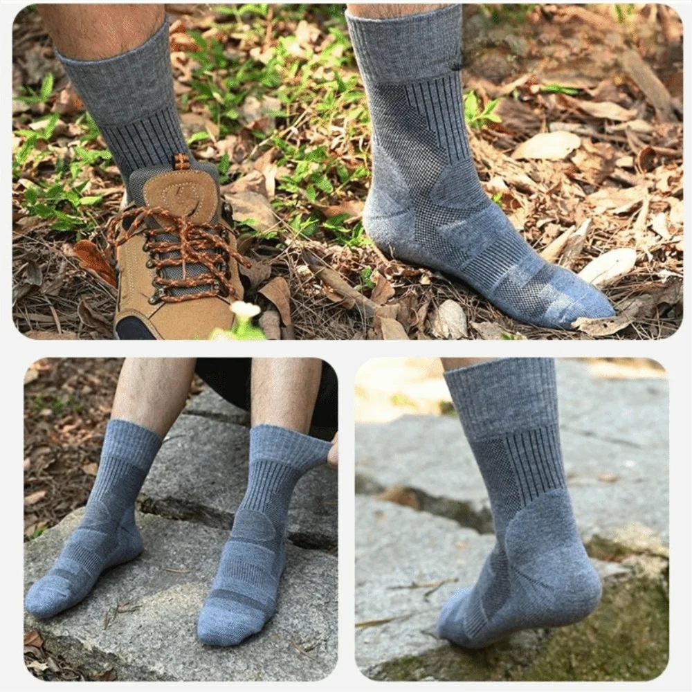 

Fashion Fuzzy Merino Wool Socks Thickened Breathable Winter Warm Socks Mountaineering Walk Warm Anti-Odor Socks For Men Women
