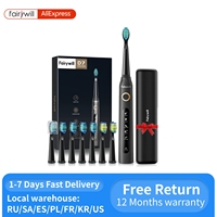 Fairywill FW-507 Sonic Electric Toothbrush 5 Modes USB Charger Tooth Brushes Replacement Timer Sonic Toothbrush 8 Brush Heads