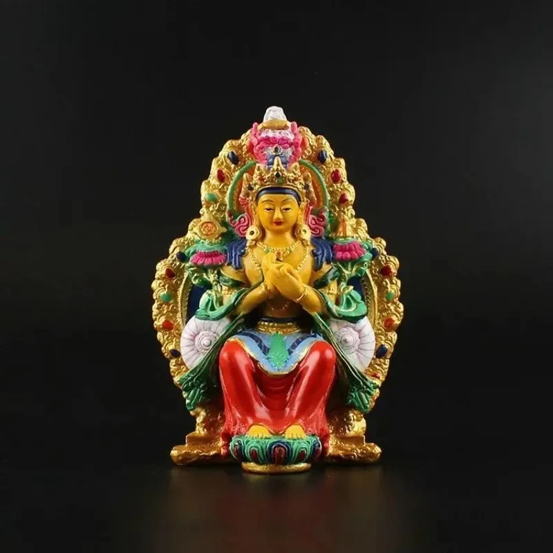 Tibetan Handmade Painted Small Buddha Statue, Shakyamuni Buddha, Amitabha Buddha, Medicine Buddha, Guanyin Manjusri Bodhisattva