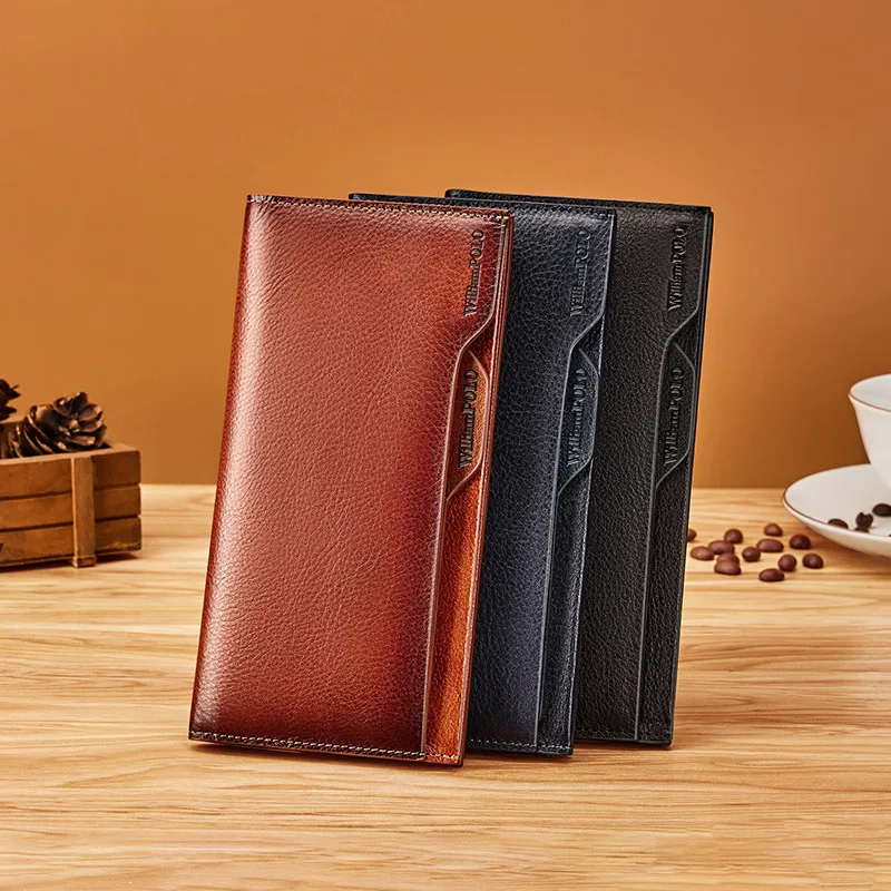 Retro Style Men's Wallet Fashion Cowhide Card Holder Multifunctional Card Clip Money Bag