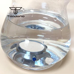Saatler, pilot, dalış otomatik Tandorio erkekler için, safir kristal, aydınlık kadran yeşil deri kayış, taç ve vidalı, NH35A, 20Bar, 39mm Erkek sesi için zamanında en iyi 10 satış-no. 3