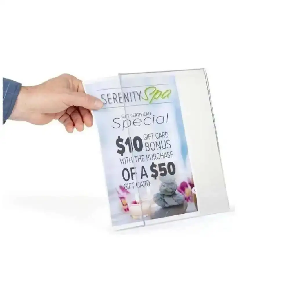 5pcs-A4/A5 Acrylic Sign Holder, Slant Back, Clear Photo Frame Desktop Menu Stand