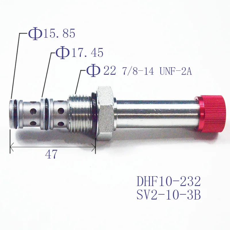 Two Position Three-way Hydraulic Threaded Plug-in Electromagnetic Directional Valve DHF10-232 SV2-10-3B