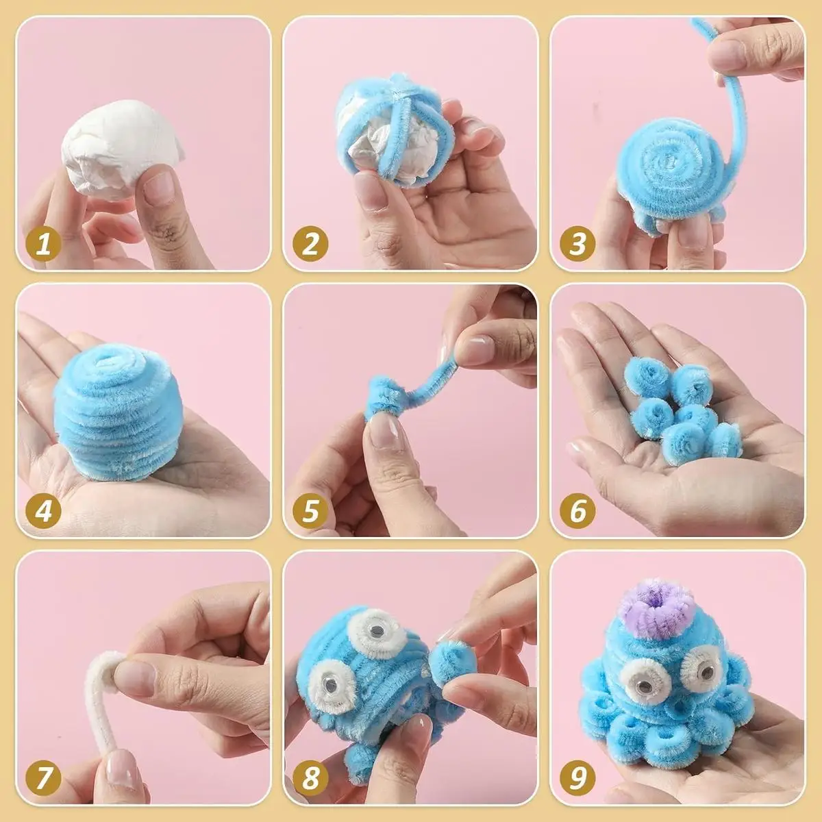400 Stück Pfeifenreiniger in 20 Farben, Kreative Bastelstäbchen, DIY Pfeifenreiniger für Heimwerker, Kunst und Handwerk, Dekorationsbedarf – Detail 6