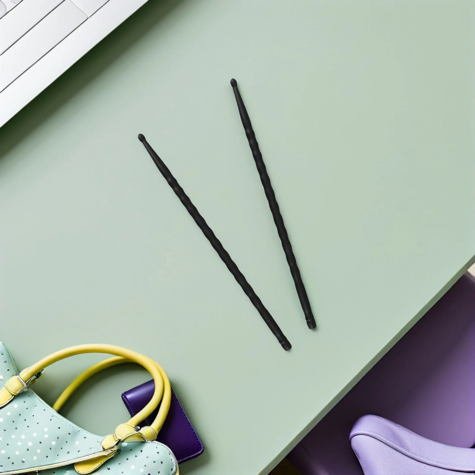 

5A Carbon Fiber Drumsticks Lightweight Balanced Anti-Slip Matte Grip for Music Practice Percussion Training Sessions