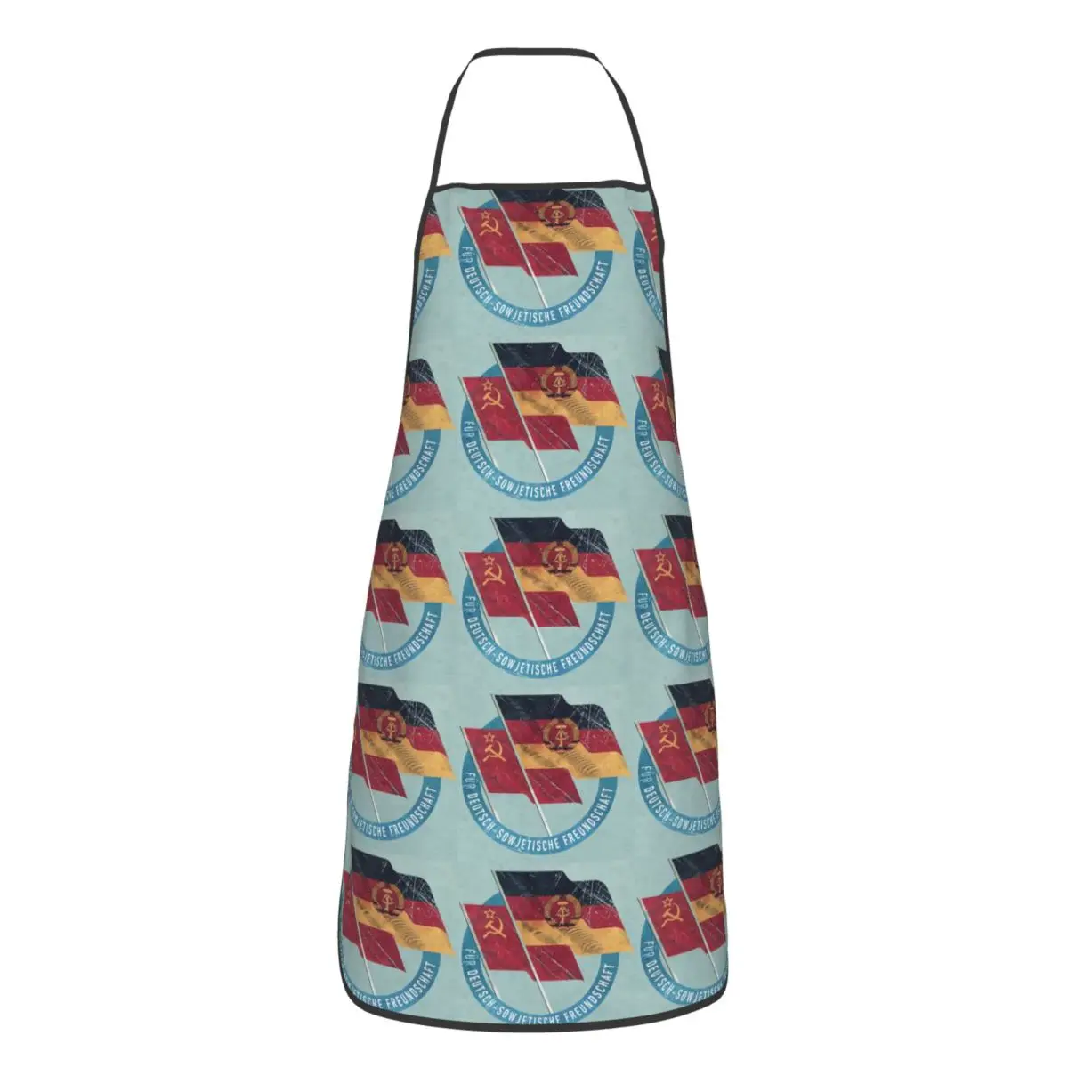 German DDR CCCP Friendship Badge Aprons Chef Cuisine Tablier Waterproof Bib Kitchen Cleaning Pinafore for Women Men Gardening