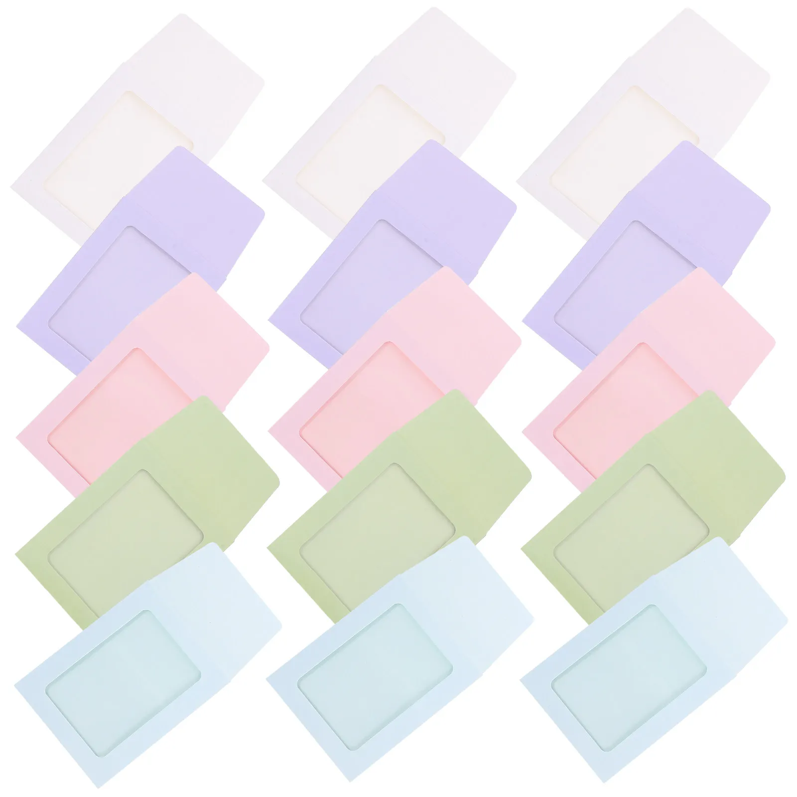 

50 шт. цветных бумажных конвертов-держателей для карт в простом стиле, защитные чехлы для игровых и фотокарточек, демонстрационные обложки