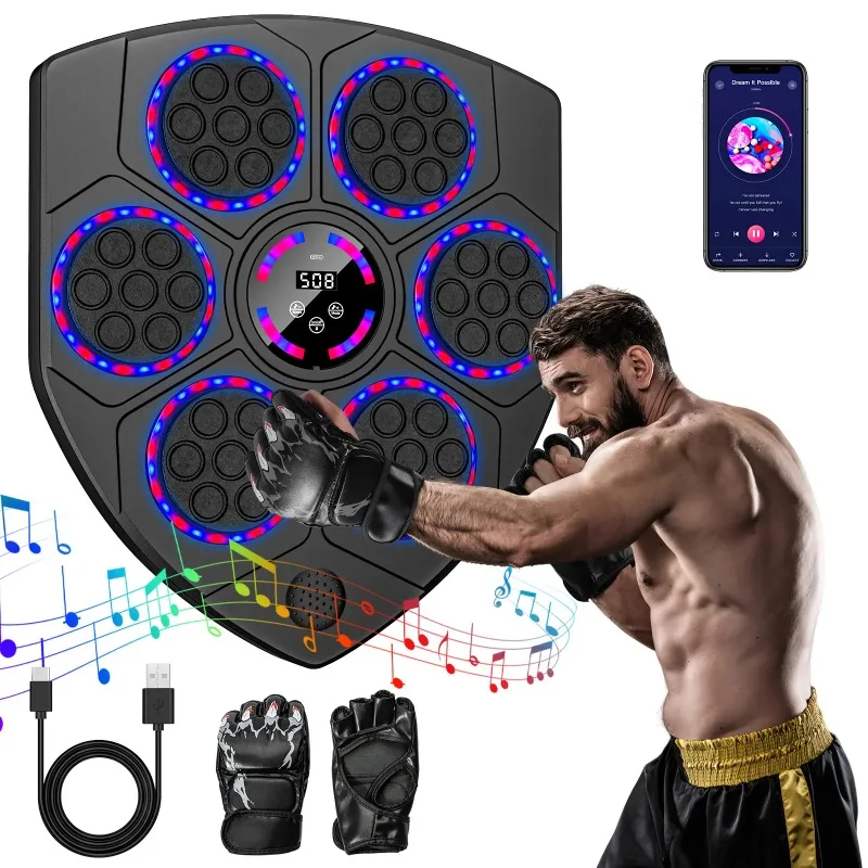 

Smart Bluetooth Music Machine,Decompression,Fighting Fitness Home Wall Target Boxing Trainer Accessories