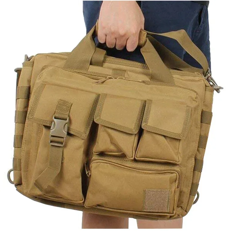 Taktische Jagdtasche für Herren, 14,1-15,6 Zoll Laptop-Messenger, Multifunktionale Computertasche mit Gepolstertem Fach – Detail 7