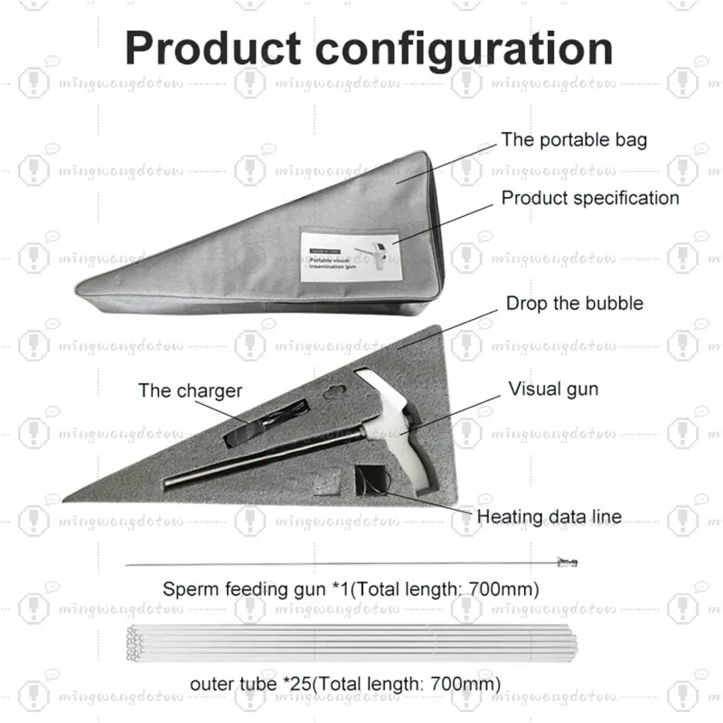 Cow Visual Farm Endoscope Sperm AI Gun Artificial Insemination Pig Sheep Device Veterinary Breeding Kit Cow Farm Cattle Tool