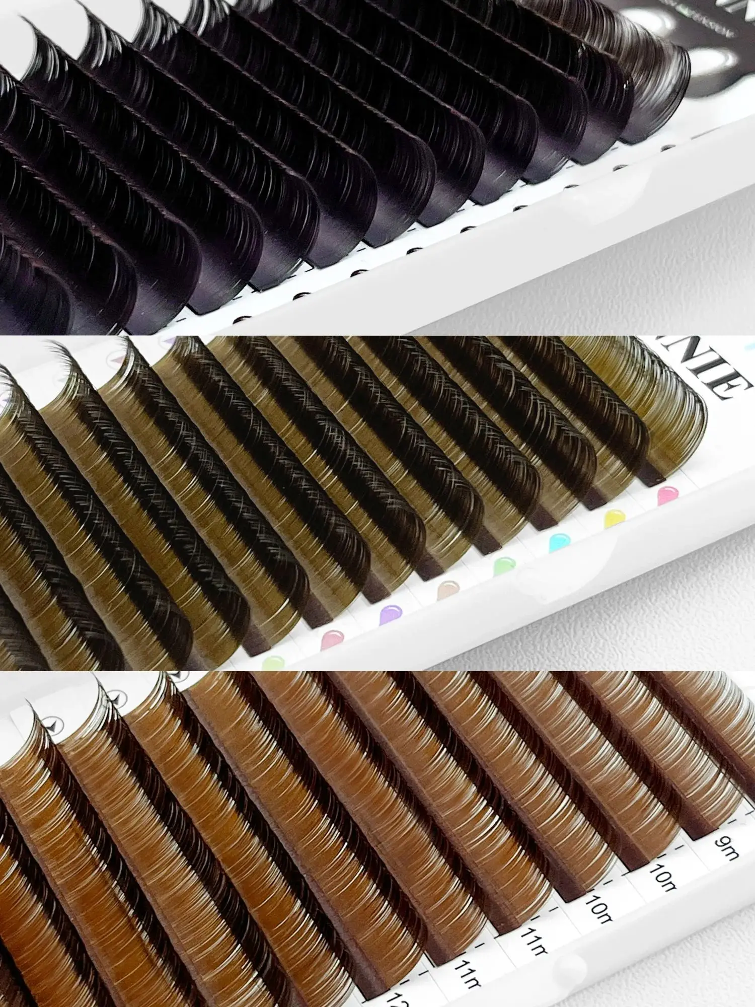 Abonnie 0,03 CC Curl Brown Klassische Einzelwimpern Russische Volumenwimpern