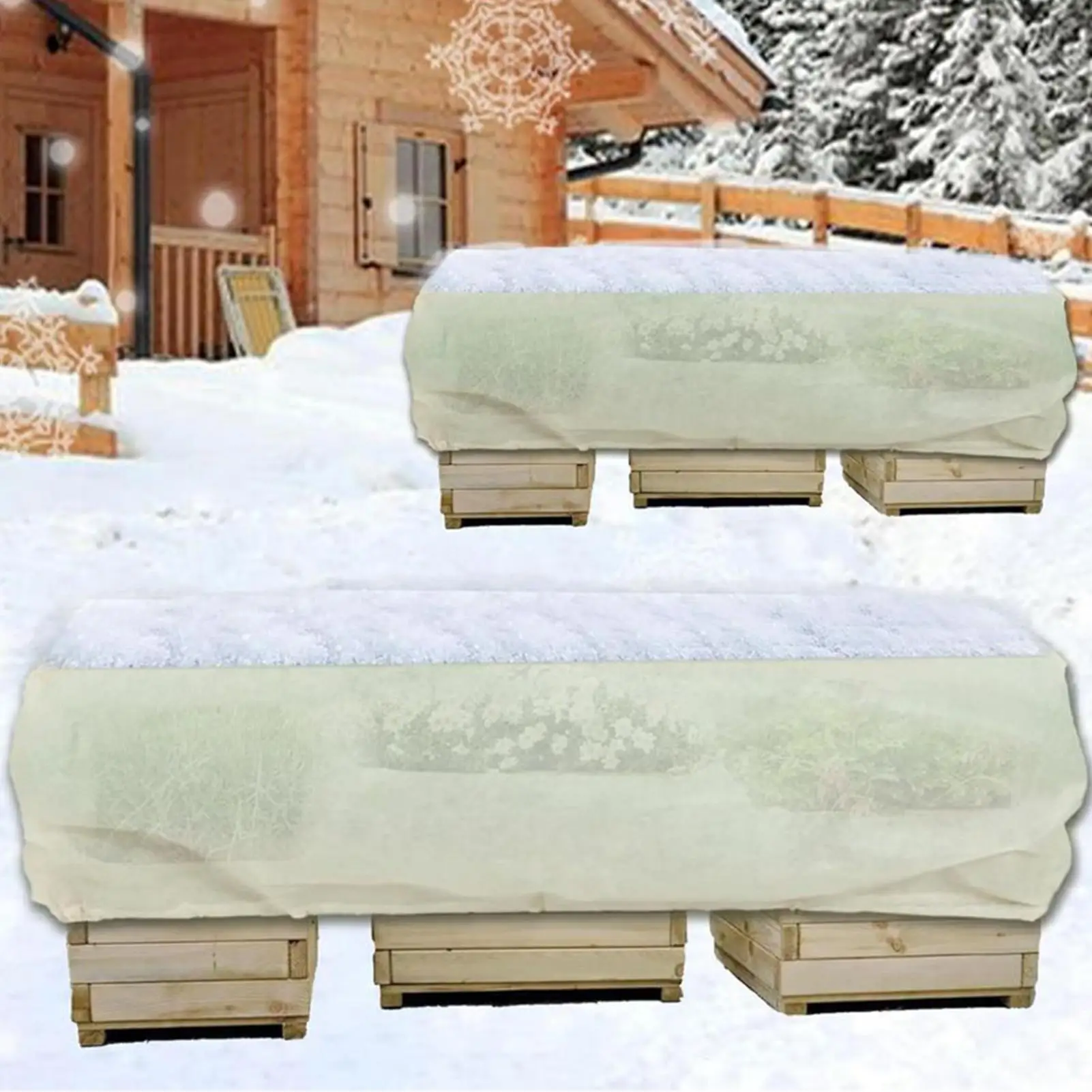 

Raised Garden Bed Cover 2 Pieces Rectangular Plant Cover With Drawstring Outdoor Plant Freeze Protection For Outdoor Garden