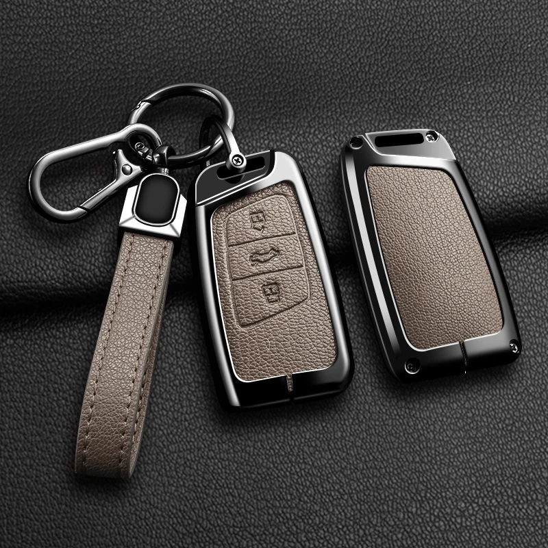 

Suitable for Volkswagen Passat B8 Golf Skoda Super A7 car remote key set, zinc alloy+leather car key protection case