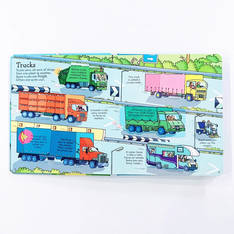 Usborne Look Inside Things That Go - Children's Vehicles Educational Book with Lift-the-Flaps