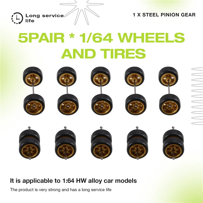 ชุดสะสม: 5 คู่ 11 มม.CE28 BBS LMR FUCHS ขอบและยางสําหรับ 1:64 HW รถ Diecast รุ่น