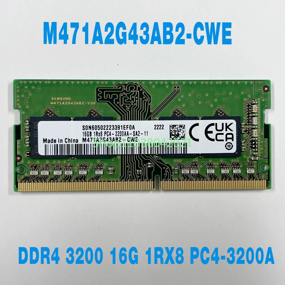 

1PCS For Samsung Laptop Memory M471A2G43AB2-CWE RAM DDR4 3200 16GB 16G 1RX8 PC4-3200A