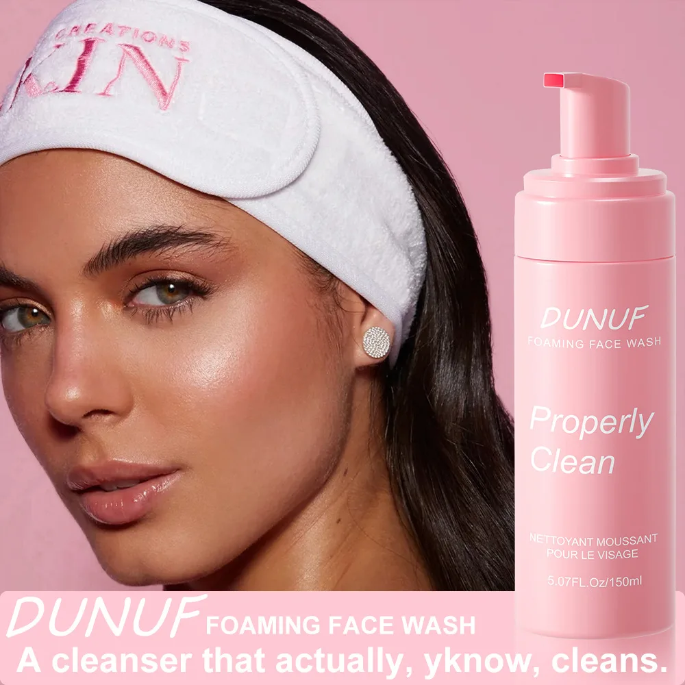 منظف رغوي مرطب مع الجلسرين وحمض الهيالورونيك لتنظيف المسام العميقة وترطيب غسول الوجه لجميع أنواع البشرة والمكياج