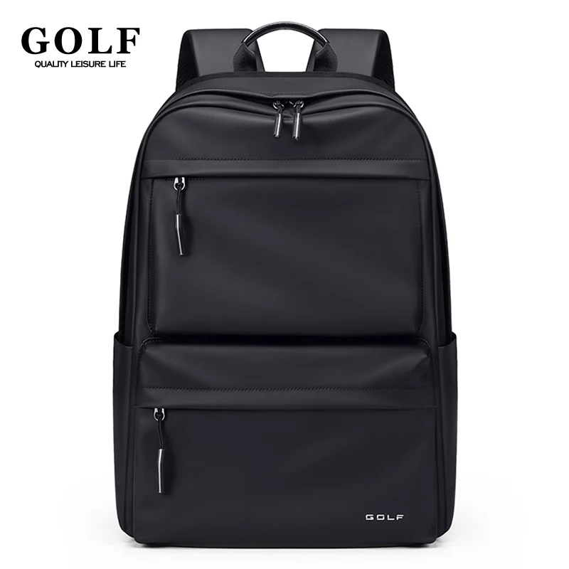 Mochila de Golfe Impermeável, Mochilas Masculinas, Sacos de Computador, Oxford Travel Bag, Tamanho Grande, Preto, Tamanho Grande, 17, 3"