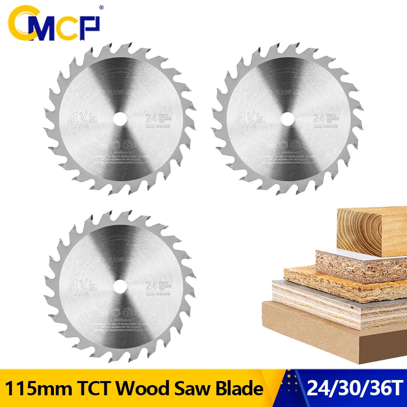 

CMCP Circular Saw Blade 115mm For Angle Grinder 24/36/40T TCT Saw Disc Carbide Tipped Plastic Wood Soft Metal Sheet Cutting Tool