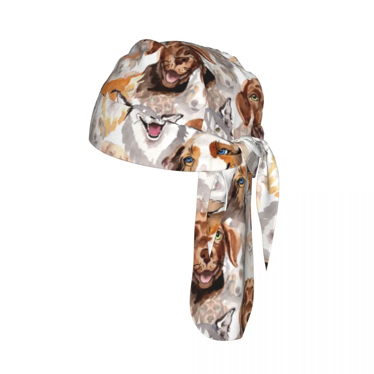 

Велосипедная повязка на голову с акварельным принтом собак и диких животных, быстросохнущая, солнцезащитная, для велоспорта