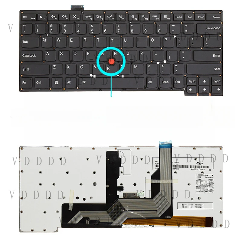 Z Z Z Per Lenovo Thinkpad S3-431 S3-440 S3-S431 S3-S440 Tastiera Retroilluminata Con Trackpoint-image