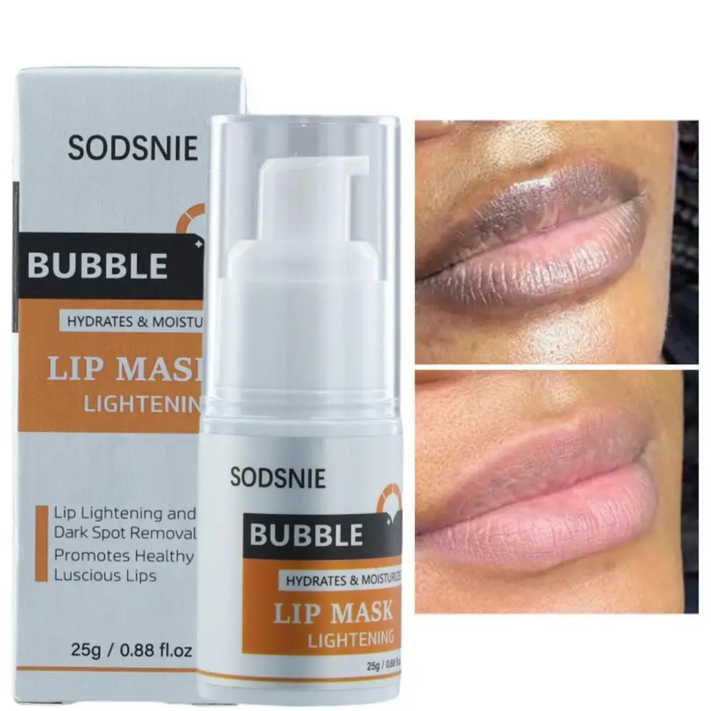 Bubble Brightening Lip Mask, Nutritivo Reparação Lábio, Pigmento Clareador, Linhas, Resista Removendo Rachaduras, Cuidado Clarear, Dr P9C4, 25g