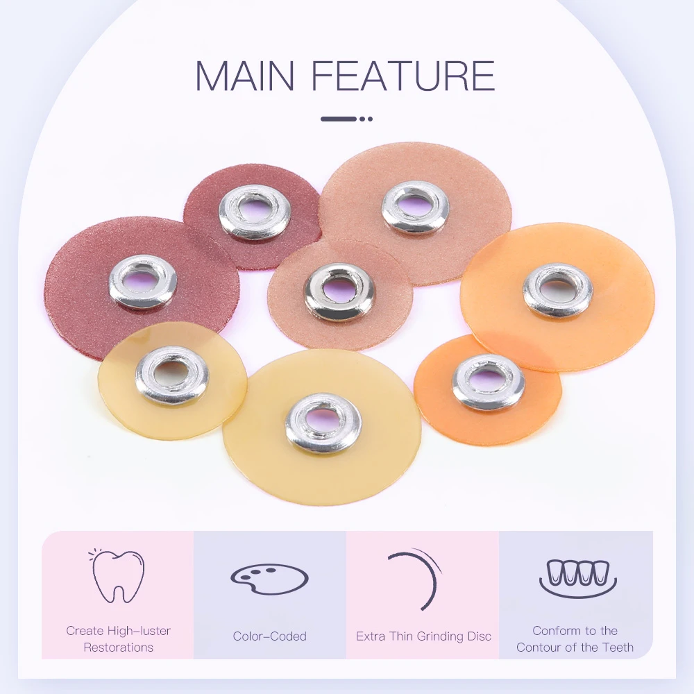 Dental Finishing and Polishing Discs Superfine/Fine/Medium/Coarse Type for Composites Ceramics and Glass Ionomer Restorations