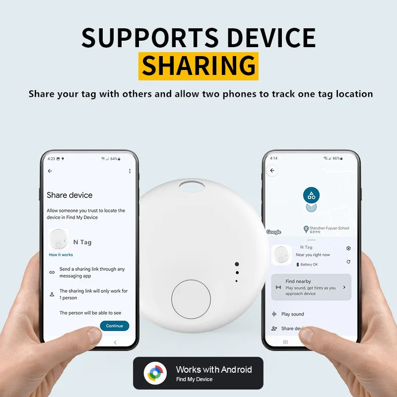 Android Air tags GPS Tracker Bluetooth Locator Smart Tag Google Find My Device Search Tracking Global Positioning Item Finder - Image 6