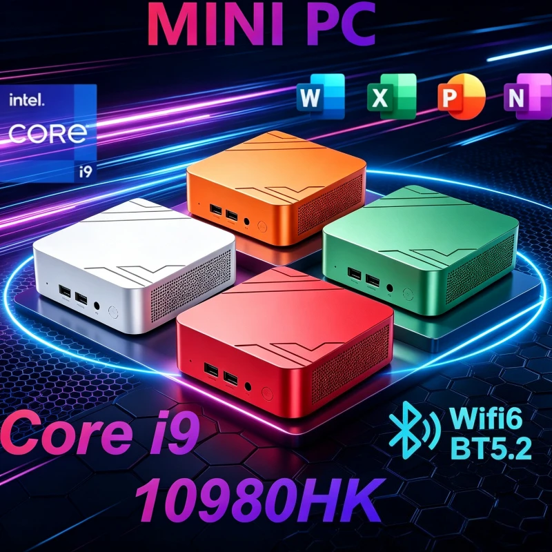 2026 Fast New Slim Core i9 10980HK 1TB 2TB SSD 16GB RAM WIFI 6 BT5.2 4K HD Mini Gaming Office Study Pc Portable Mini PC
