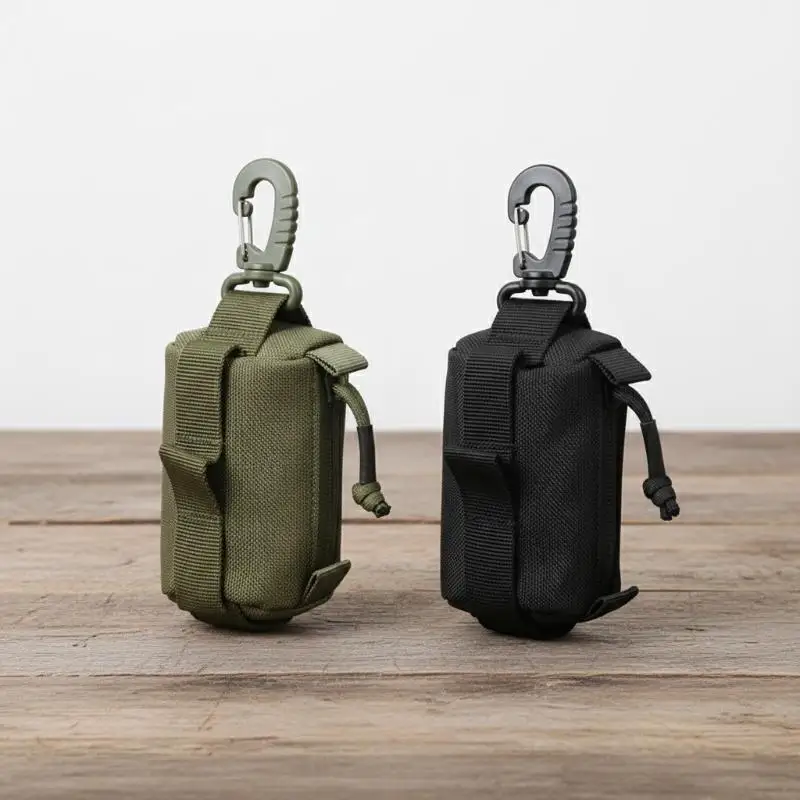 Outdoor EDC Pouch, Zipper Key Card Holder Small Tools Bag Portable Waist Wallet for Hunting Camping