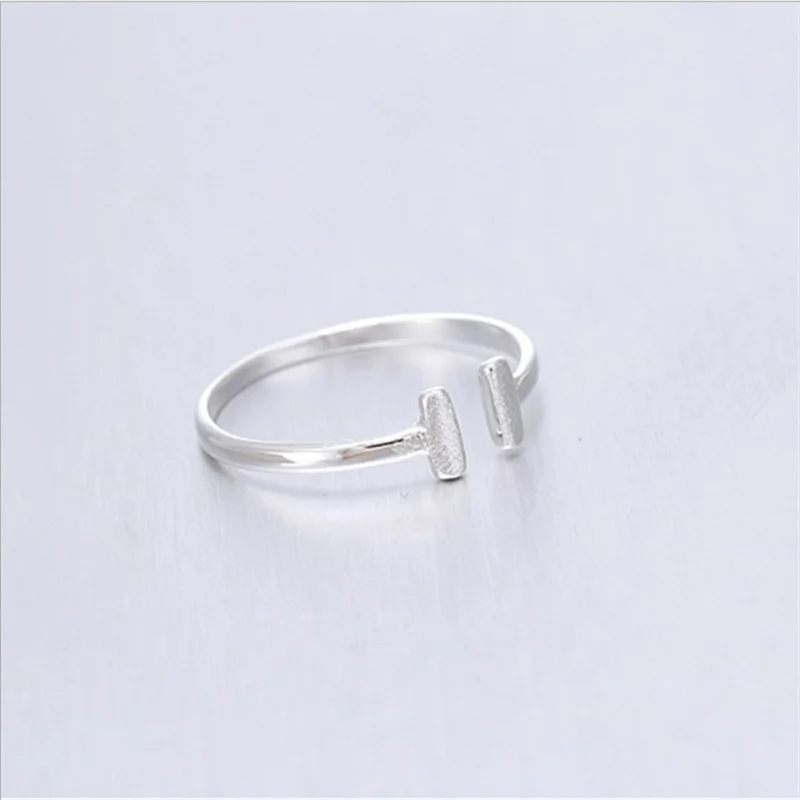 Fashion Adjustable Size Letter Ring for Women Girls Jewelry Finger Ring Party Birthday Wedding Gift e506