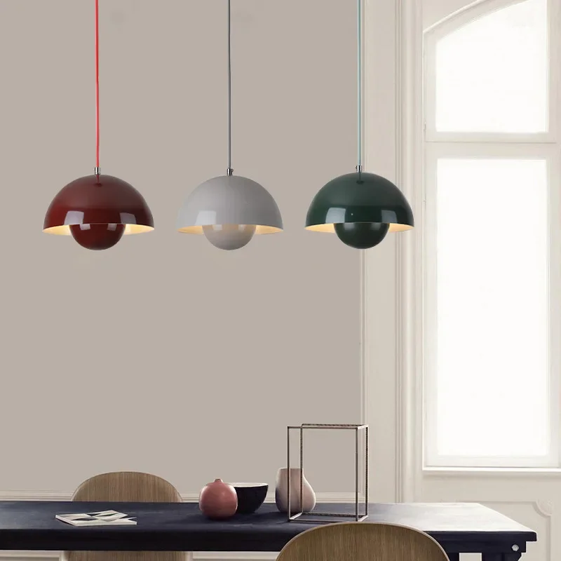 

Nordic Semicircular Pendant Light Nordic Color Restaurant Led Pendant Lamp Hanging Ceiling Lamp Denmark Indoor Living Room Bar