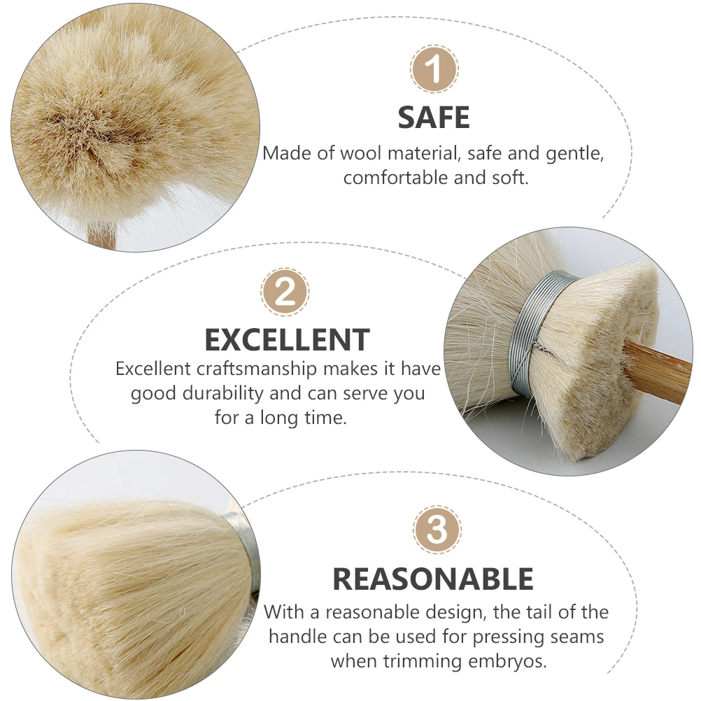 

Painting Ash Brush Large Head Bamboo Pottery Cleaning Tool For Clay Modeling Shaping Seam Pressing Durable Wood Craft Brush Art