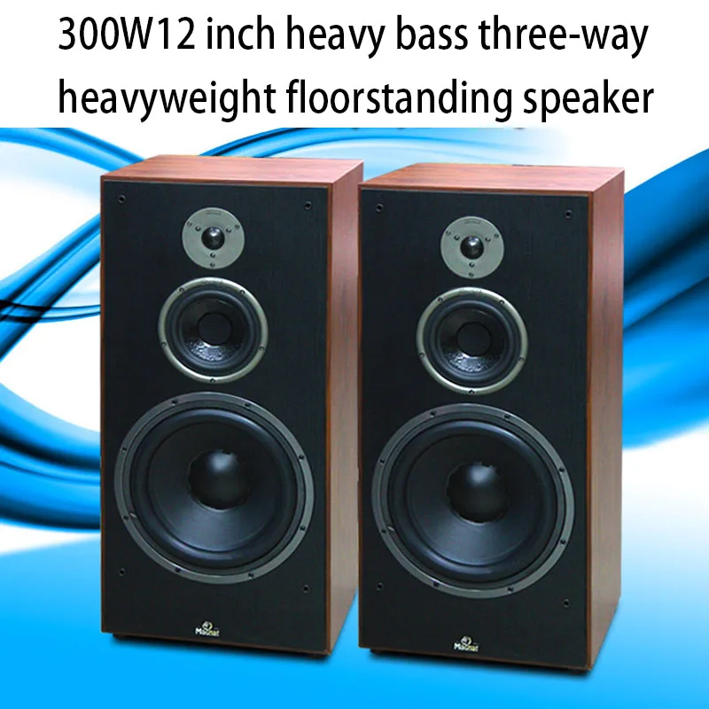 Neuer 300W 12-Zoll HiFi Regallautsprecher mit Hoch-, Mittel- und Tieftöner, Passives Heimkinosystem, High-End Audio-Verstärker-Lautsprecher