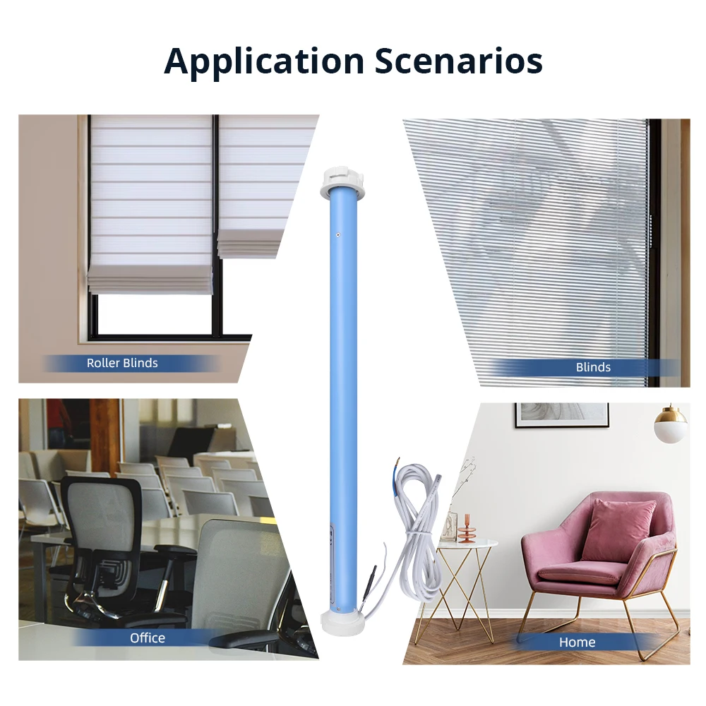 Tuya Zigbee Smart Electric Roller Shade Blinds Motor for 37mm 38mm Tube Alexa Google Home Voice Control Motorized Shutter Engine