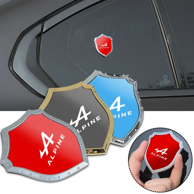 

3D Metal Car Side Fender Sticker Shield Badge Emblem Alpine Logo For Kadjar Twingo Megane Scenic Espace Decorative Accessories
