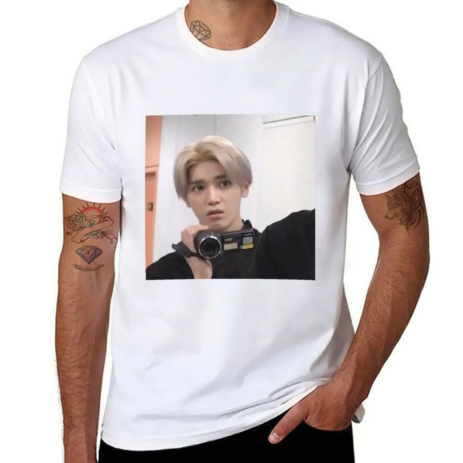 

taeyong caught in 4k meme T-Shirt t shirts for man pack white mens graphic t shirts g man t shirts for men T-Shirt