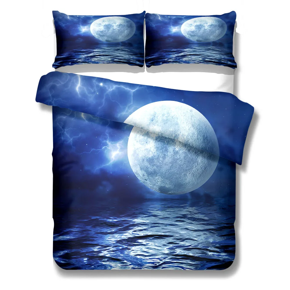 

Moonlight in Dark Duvet Cover Set UK Single Double Queen US Twin Full King Size Bed Linen Set