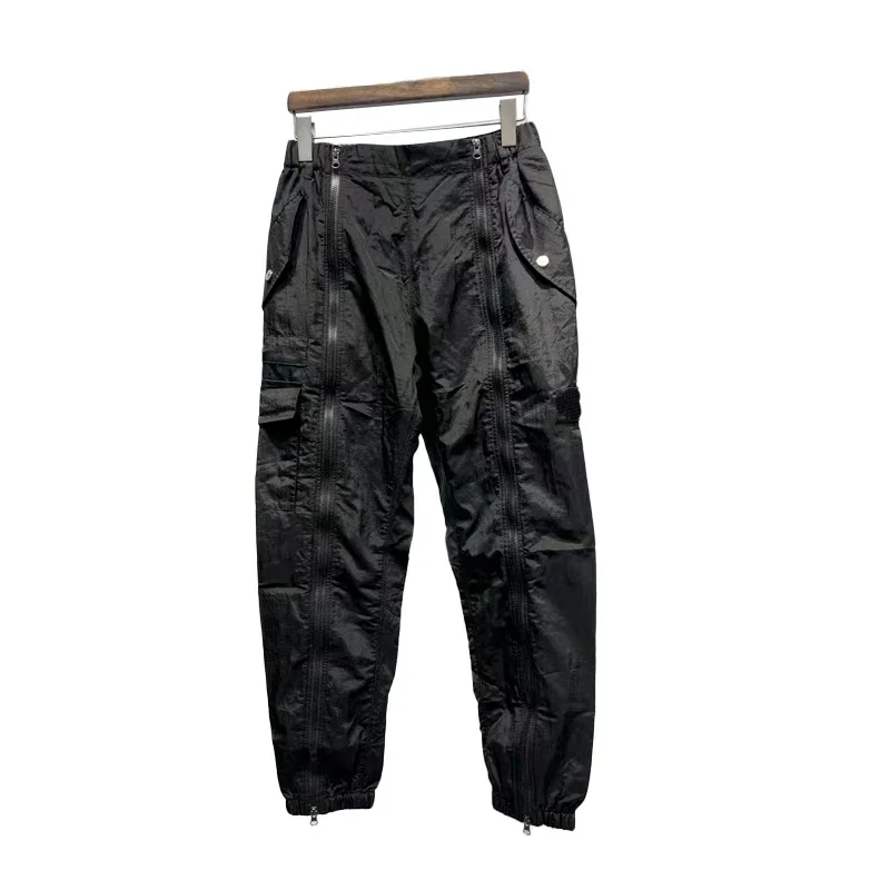 Outdoor quick drying straight Pants men women sweatpants designer pants zipper Cargo pantses nylon waterproof sports trousers