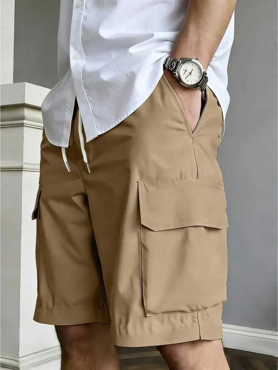 

Mens Casual Cargo Shorts With Large Pockets For Summer