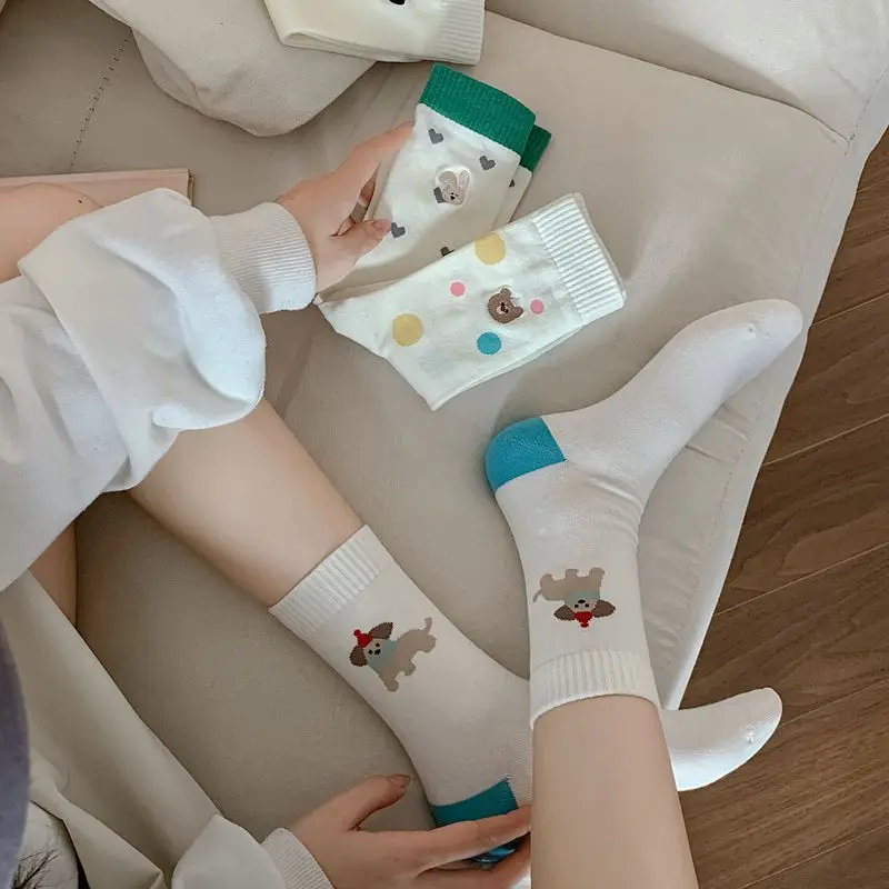

Women Socks New Fashion Novelty Cute Cartoon Fashion Casual Crew Socks for Girls Preppy Style Long Socks Casual