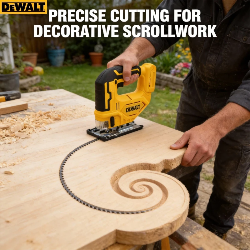 Dewalt 2700RPM Brushless Curve Saw: 20V Cordless Electric Jig Saw, Portable Multifunction Adjustable Woodworking Tool（bare unit）