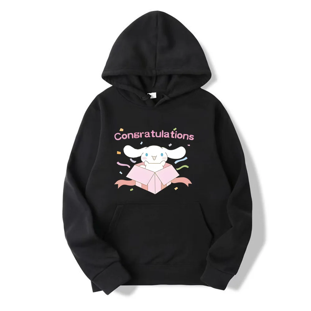 

New Sanrio Cinnamoroll Clothes Print Hoodies Fleece Sweatshirt Boys Pullover Y2k Anime Hoodie Kawaii Jacket Kids Clothes Girls