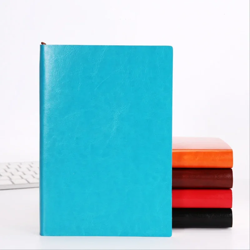 A6 A5 B5 Soft Business Leather Diary Notebook PU Travelers Journal Thicken School Office Meeting Record Notepad Handbook