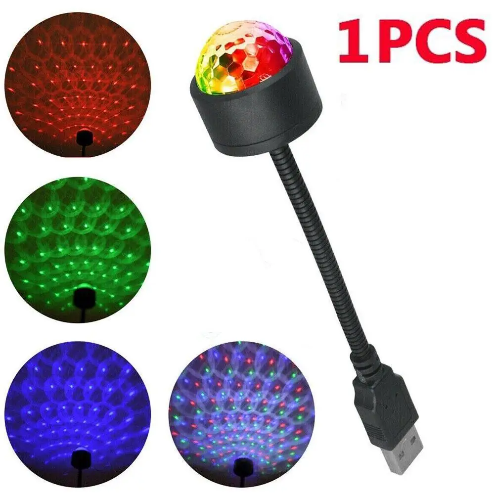 Mini LED Starry Laser Atmosphere Ambient Projector Lights NEW Car Roof Star Interior USB Auto Decoration Night Galaxy Lamp