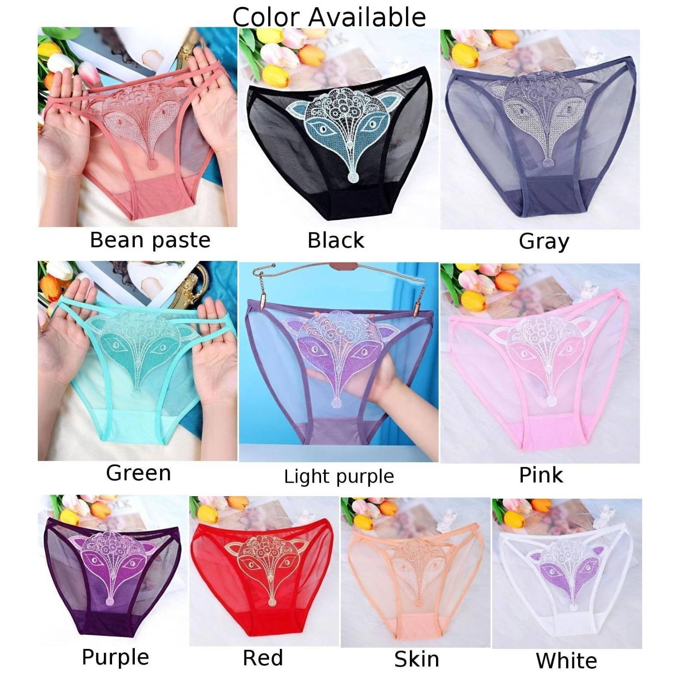 Atmungsaktives Spitzennetz „How To Choose Proper“, besticktes Höschen, Artikelbedingungen, Artikelbeschreibung, Artikelstoff M XL